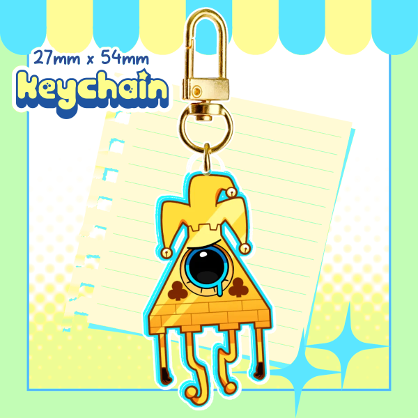 Golden Jester Deity!Bill Keychain
