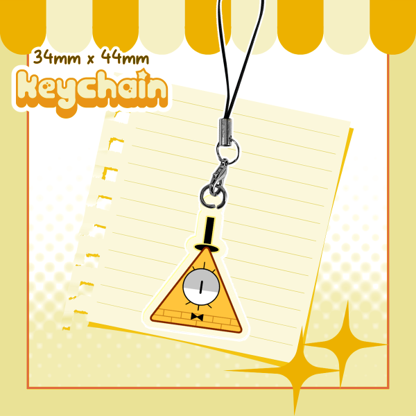 Tiny Bill Cipher Keychain