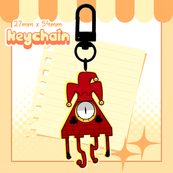 Jester Bill Cipher Keychain