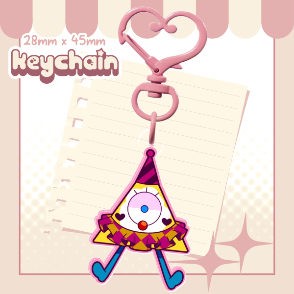 Clown Pyramid Steve Keychain