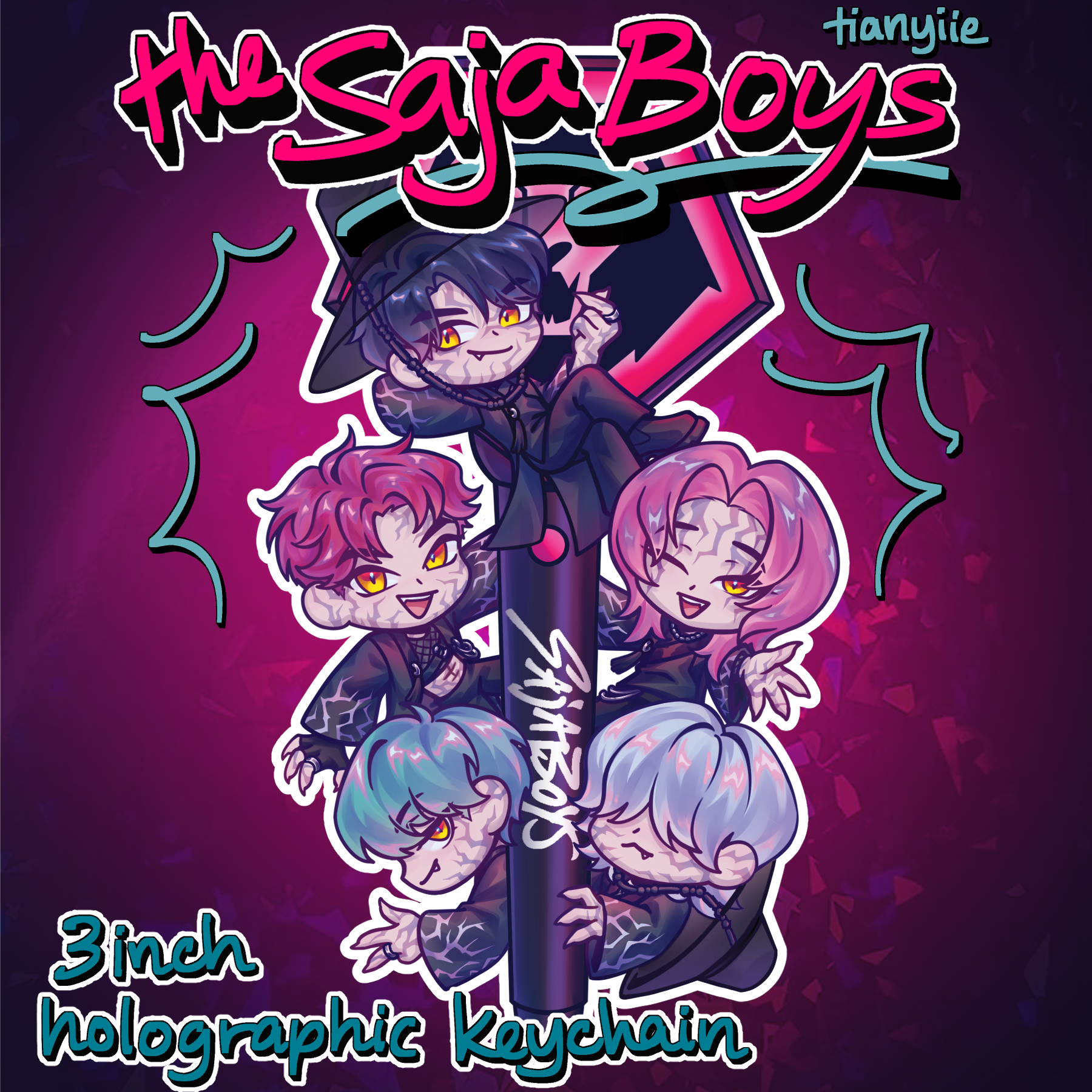 Saja Boys Lightstick Keychain