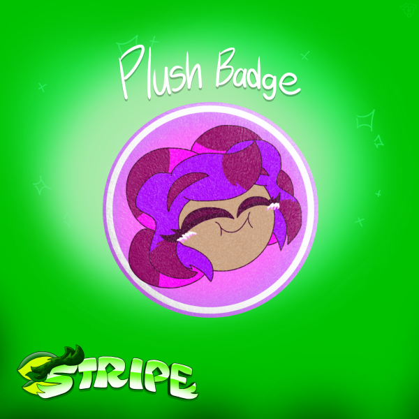 Minty Flower Plush Badge