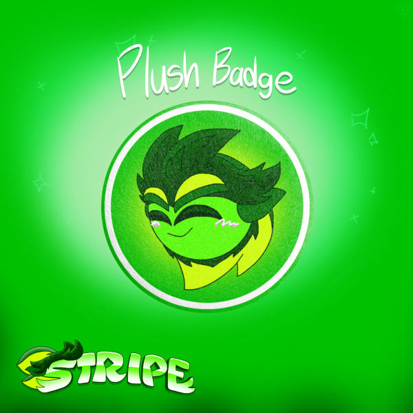 Stripe Planty Plush Badge