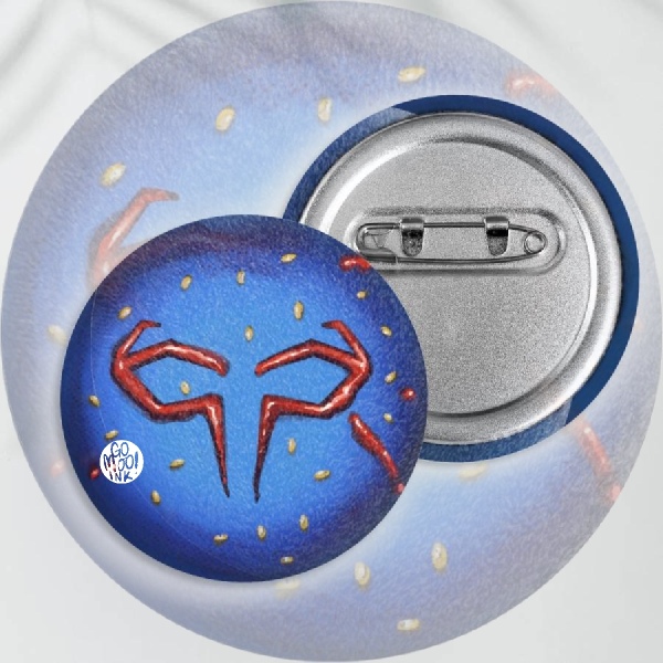 Future Spider Inspired Burger Bun Plush Badges