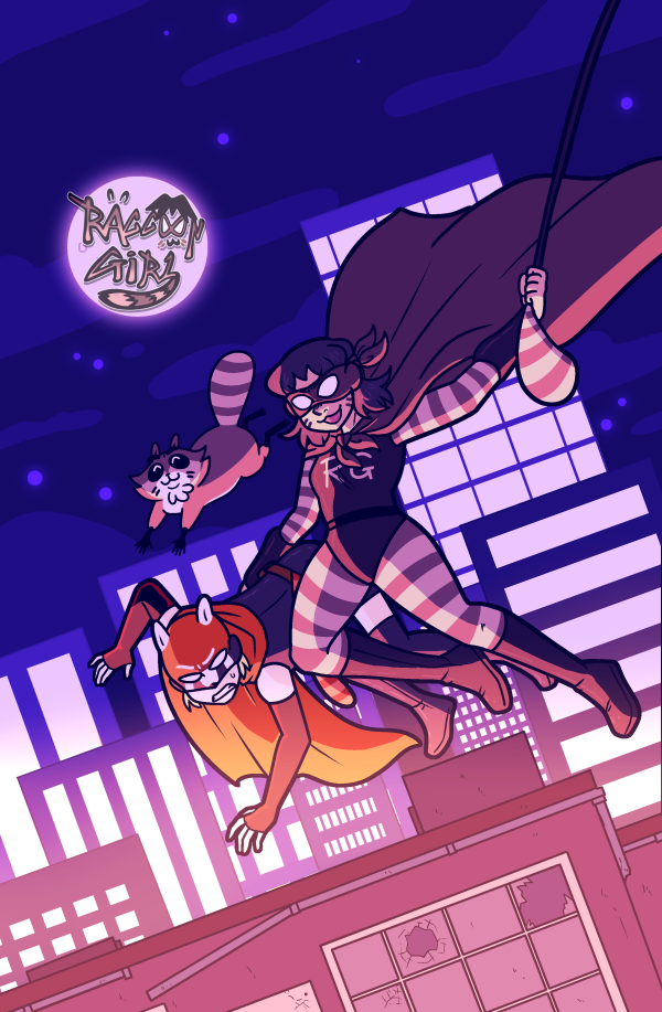 Raccoon Girl Poster