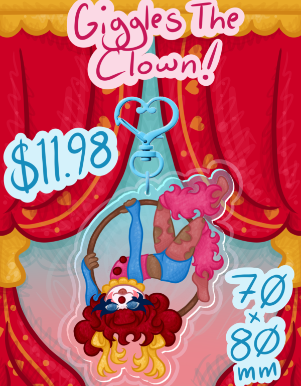 Giggles TheClown Hoop Keychain