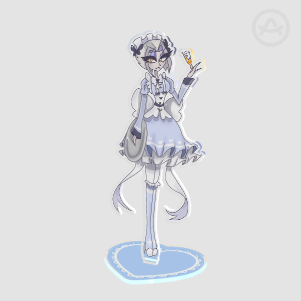 Clear Acrylic Maid Lute Standee