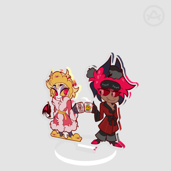 Alastor and Lucifer Radioapple Acrylic Standee