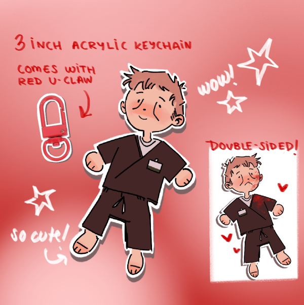 Whitaker Keychain (double sided!!)