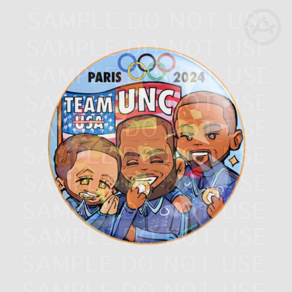 Team Unc Button Pin