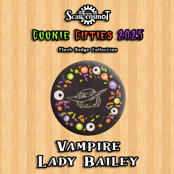 Cookie Cuties 2025 (Halloween Edition) - Vampire Lady Bailey Cookie Plush Badge