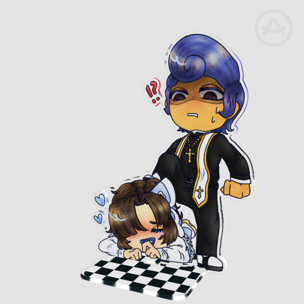 Lori Svetlana & Priest Wally Standee
