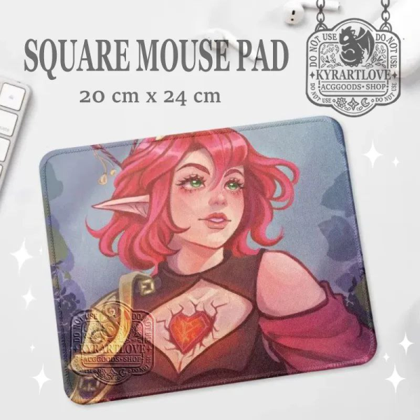 Princess jewel of the heart Square Mouse Pad