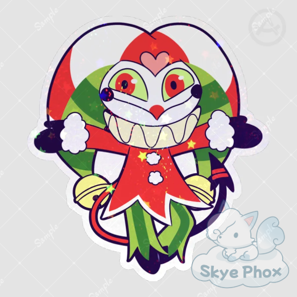 Sinsmas Jester | Die Cut Sticker with Holo Sand Star Effect