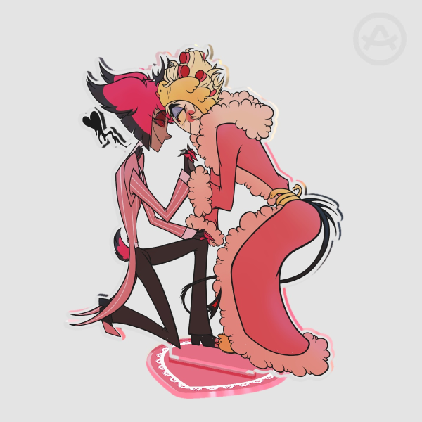 20cm RadioApple Love In Pink Clear Acrylic Standee