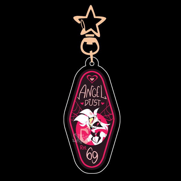 Angel Dust room keychain