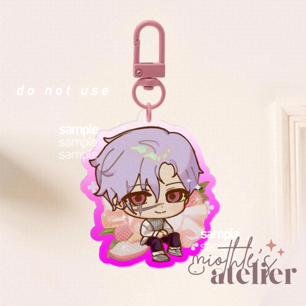 Bunny Translucent Color Acrylic Keychain