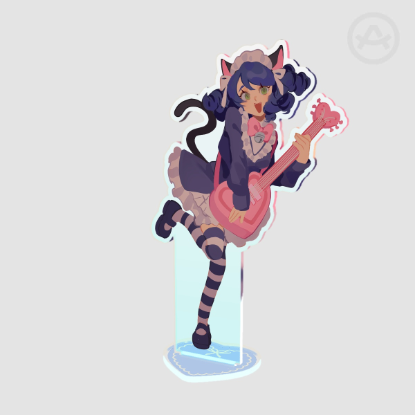 SB69 Cyan | Colored Edge Acrylic Standees