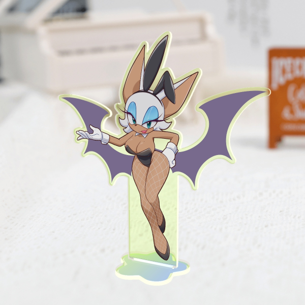 Rouge Bunny Suit -Sonic The Hedgehog- Colored Edge Acrylic Standees (15cm)