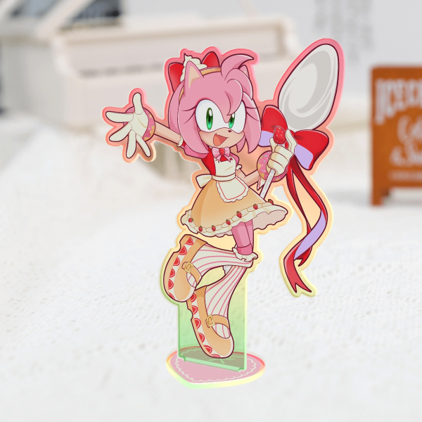 Deluce Amy Rose -Sonic The Hedgehog- Colored Edge Acrylic Standees (15cm)