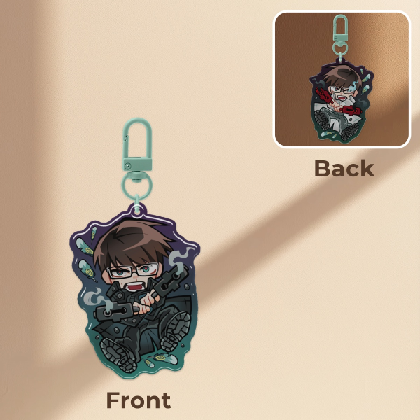 Yukio Okumura Pew Pew Colored Epoxy Acrylic 2.3" (6cm) Keychain