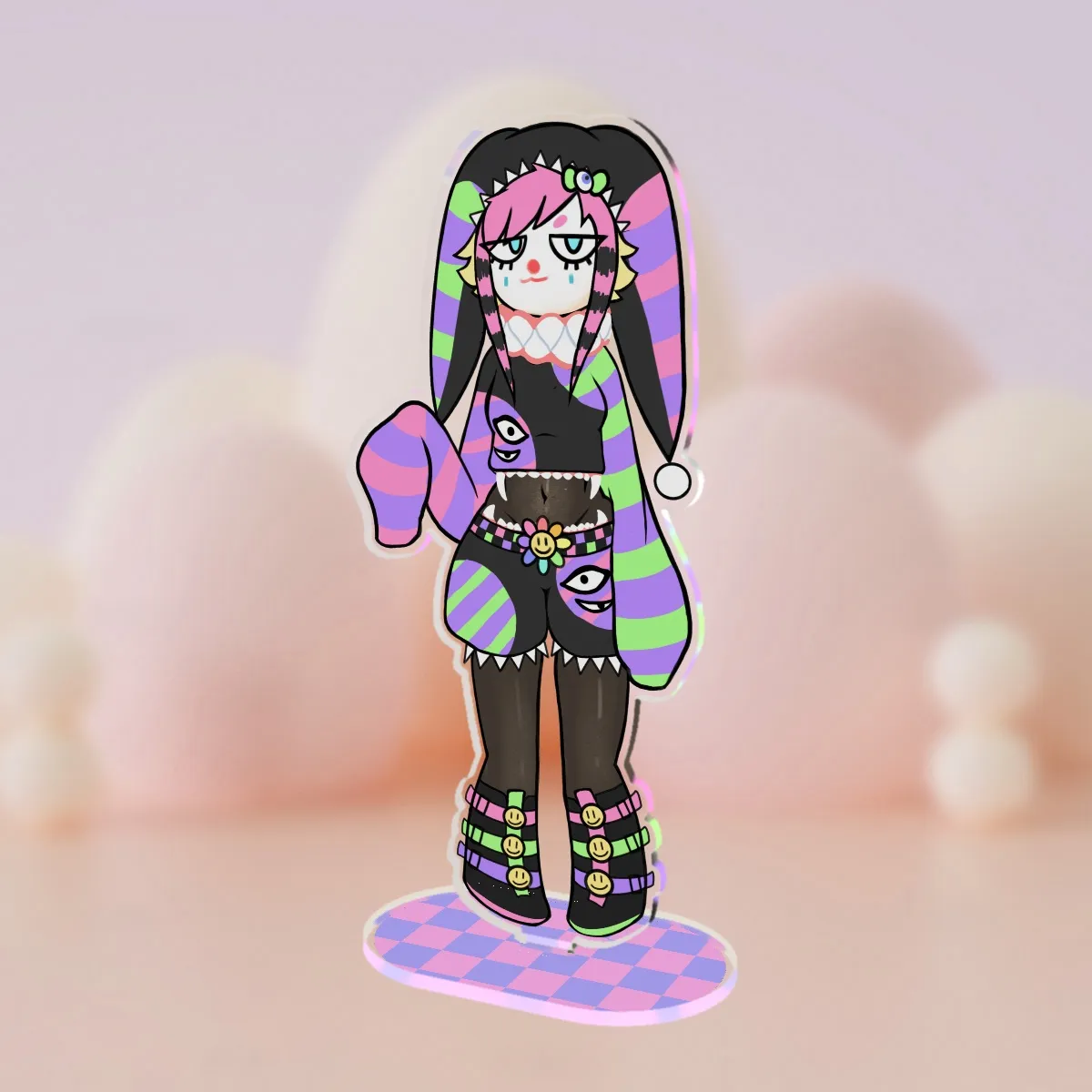 [OC] Twizzy the Weirdcore Clown acrylic stand