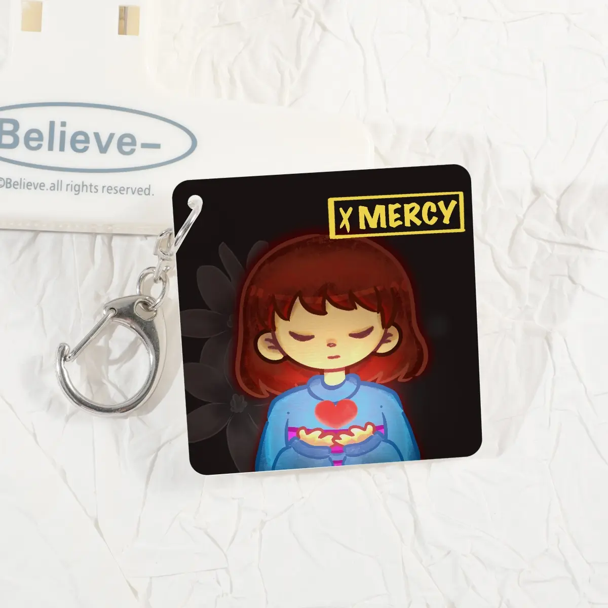 Frisk/Chara Lenticular Acrylic Pendant - 1.96"-Square, ⑥