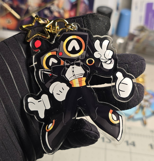 Return_0 CAMEO Camera Head Mascot Double Sided Keychain