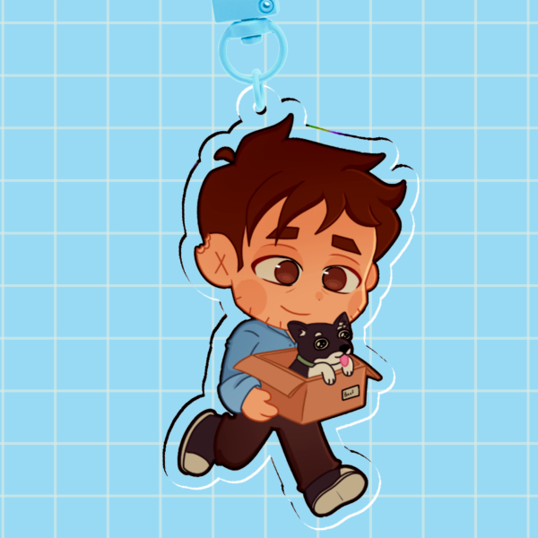 Robert Robertson and Beef Acrylic Keychain Dispatch MechaMan