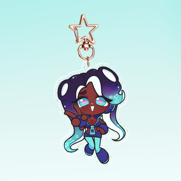 Marina Glitter Acrylic Keychain