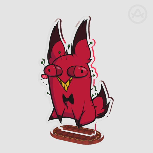 Cursed Cat Alastor (covered in pins) Clear Acrylic Standees