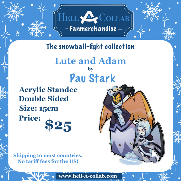 Adam and Lute - Snowball Fight Collaboration Standee