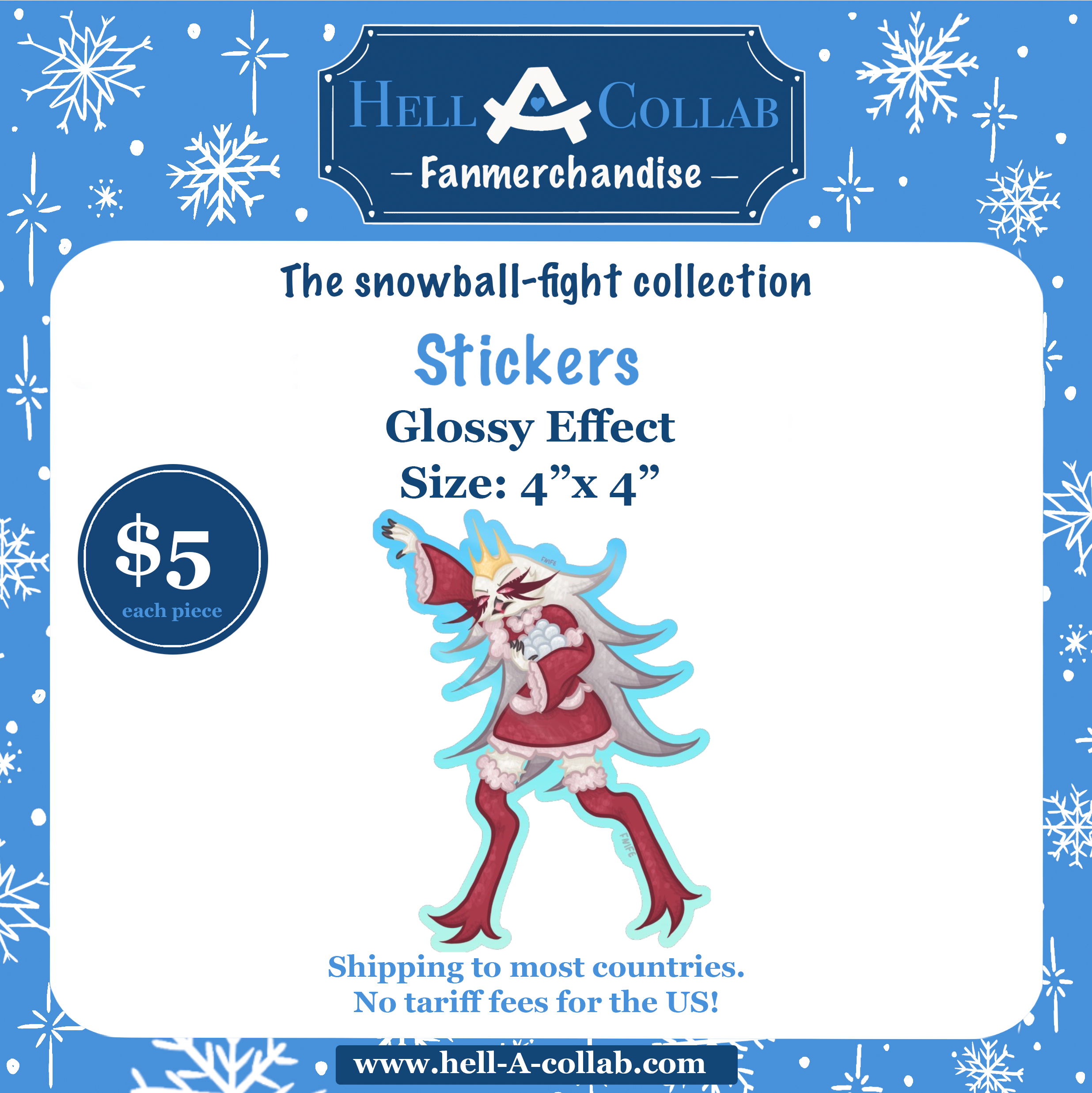 [SALE] Stella Snowball Fight Sticker
