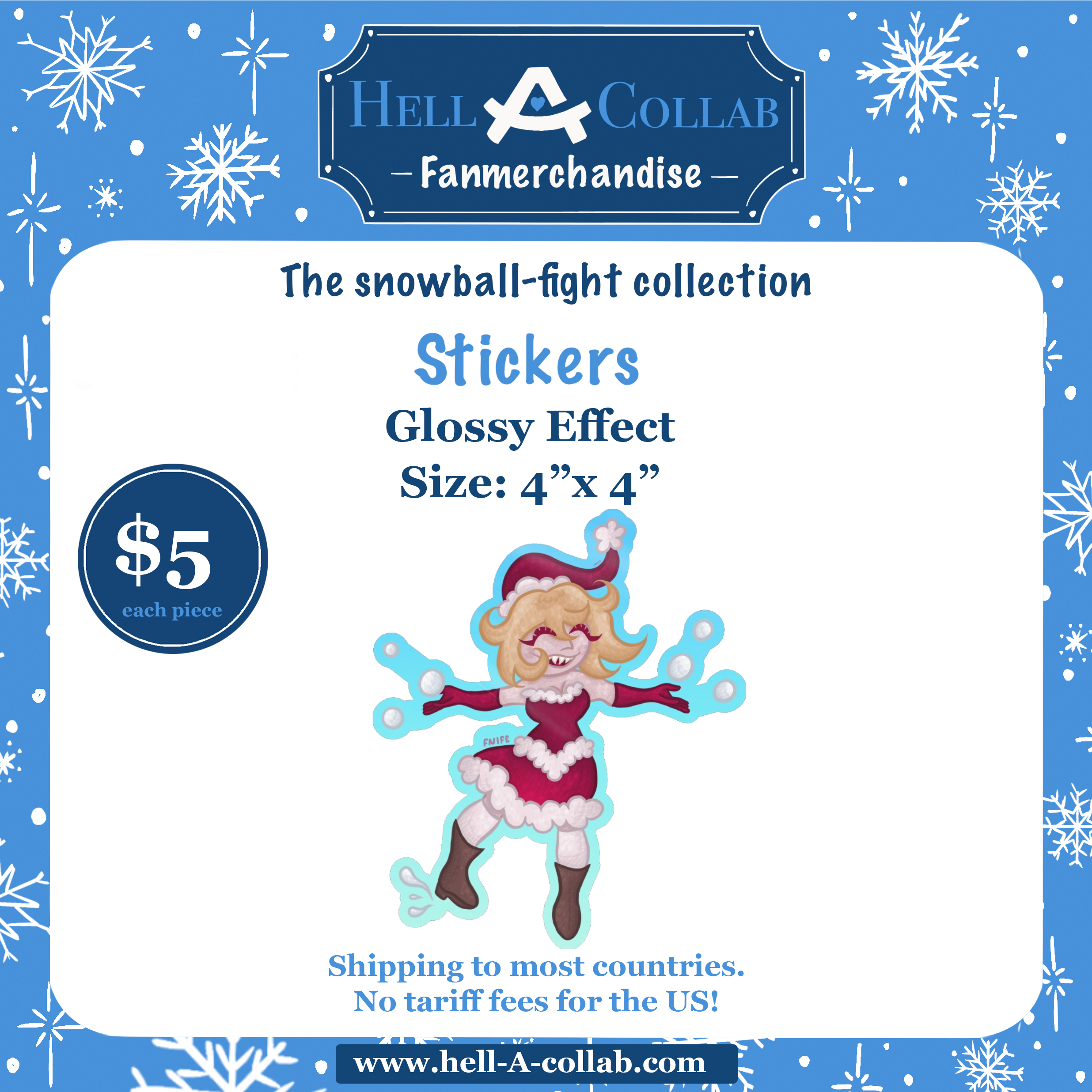 [SALE] Mimzy Snowball Fight Sticker