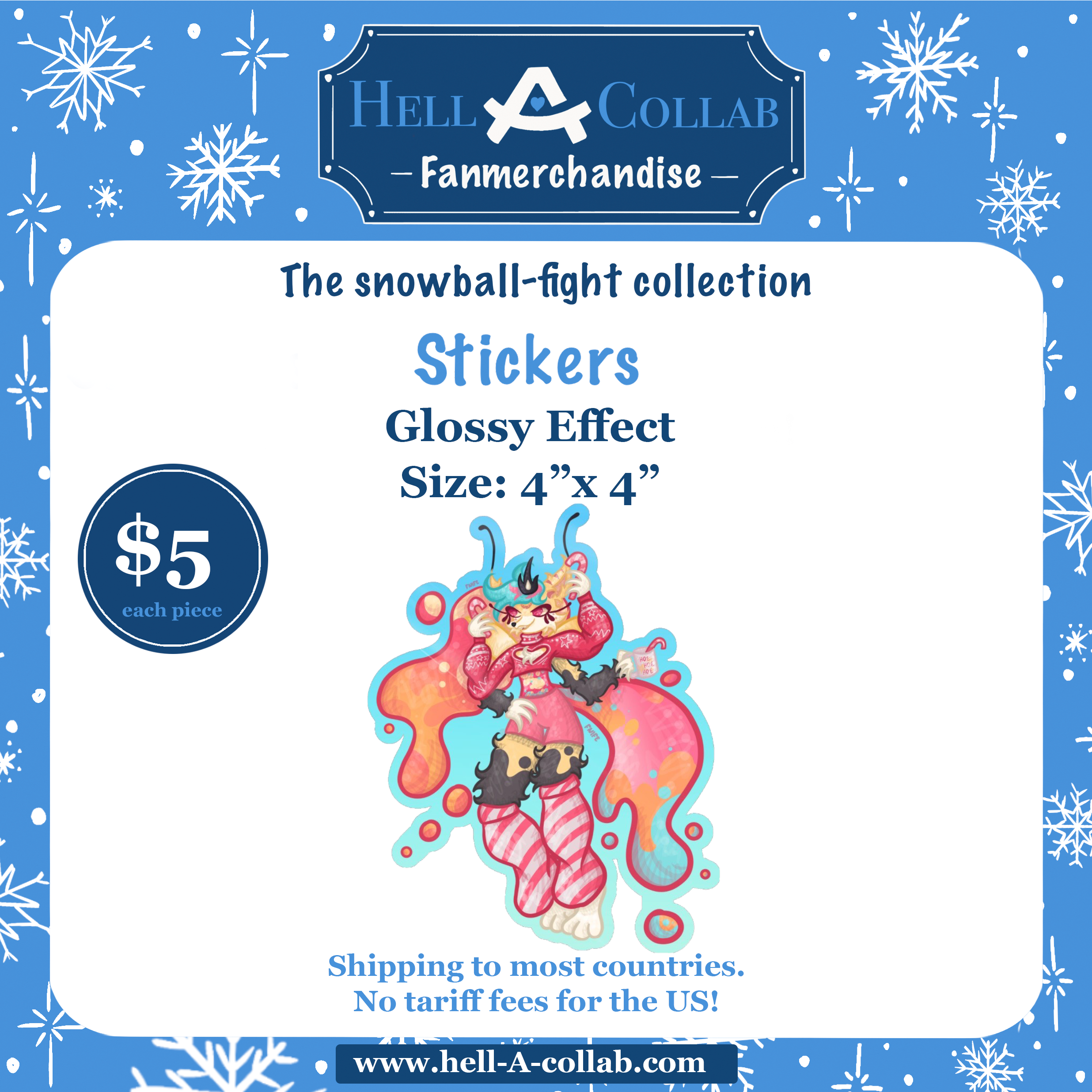 [SALE] Queen Bee Snowball Fight Sticker