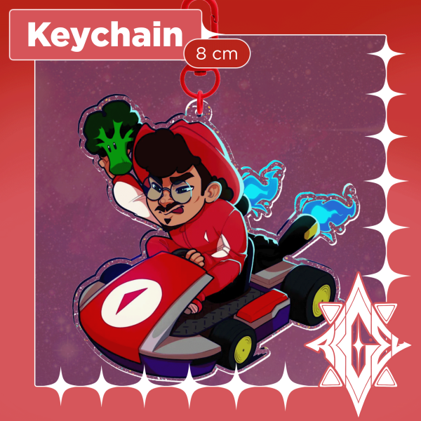 Rik Kart Glitter Acrylic Keychain