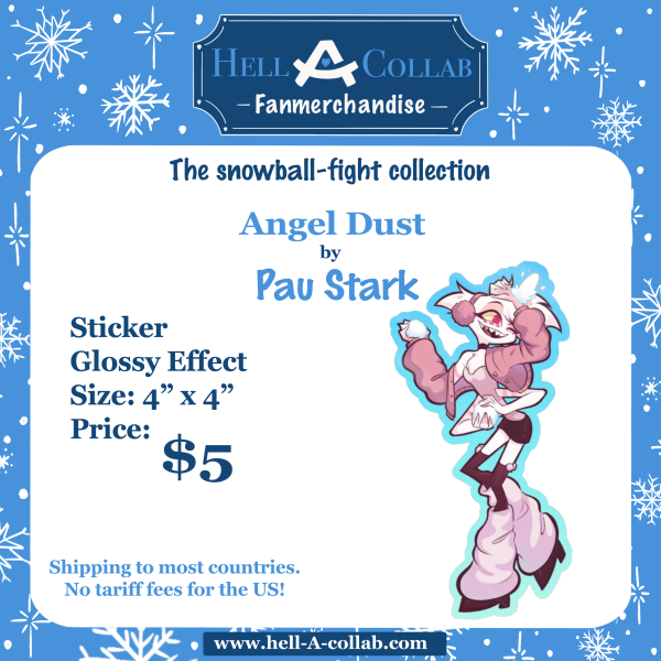 Angel Dust - Snowball Fight Collaboration Sticker