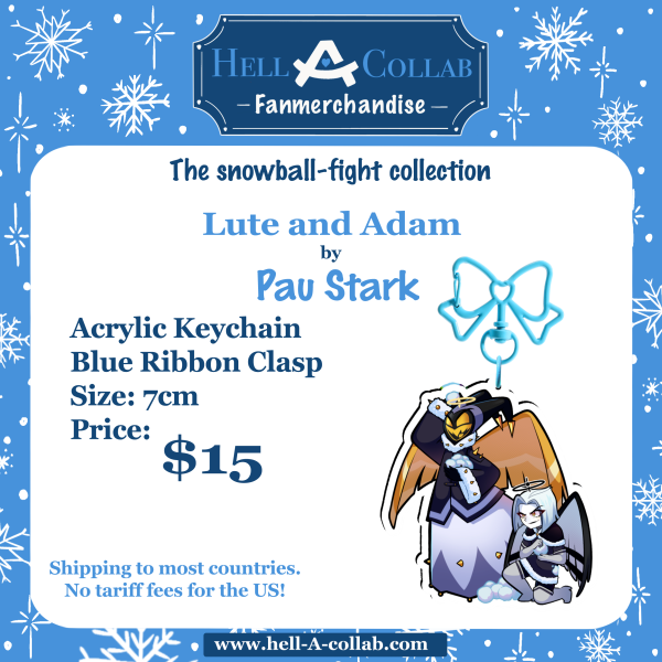 Adam and Lute - Snowball Fight Collaboration Keychain