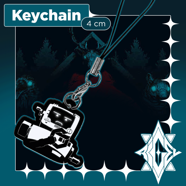 P03 Rippled Acrylic Phone Keychain