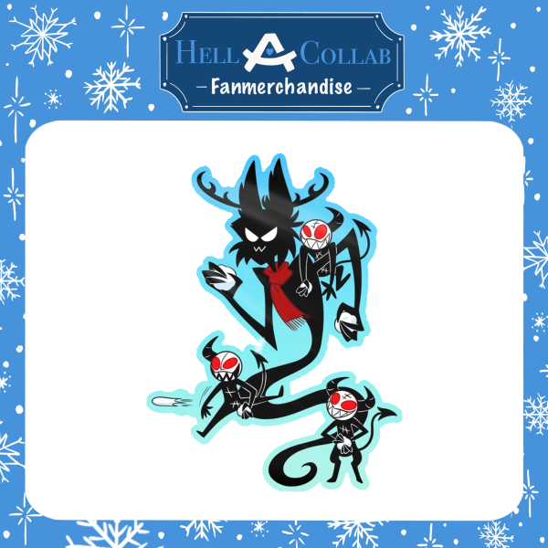 Alastor’s Shadow Hell-A-Collab Snowball Fight Sticker