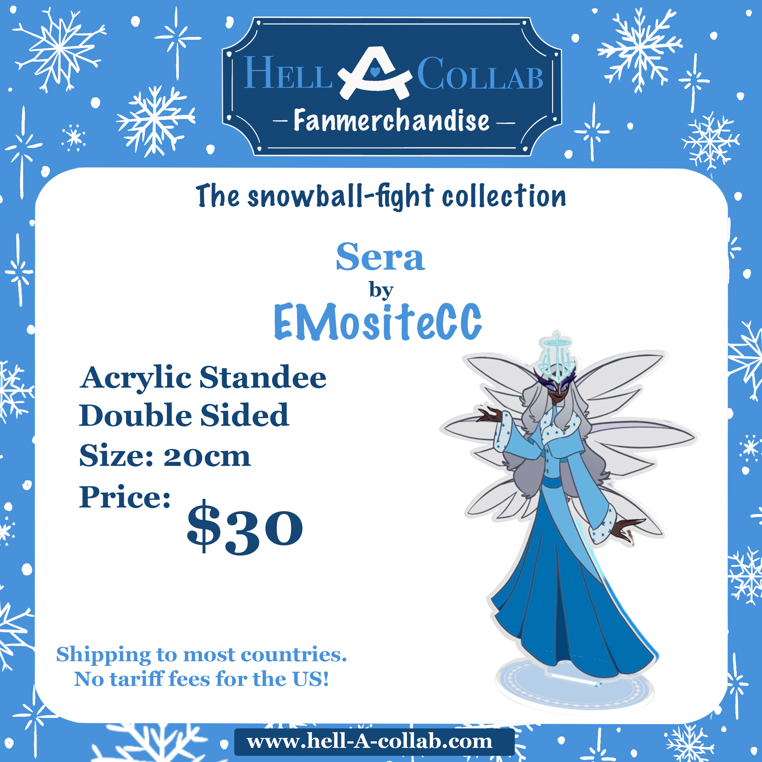 Sera Snowball Fight Collaboration Acrylic Standee