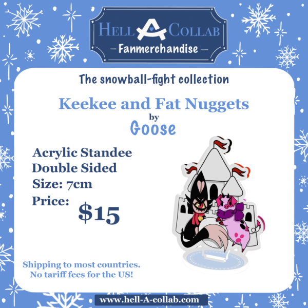 KeeKee and Fat-Nuggets Snowball-fight Collab Standee
