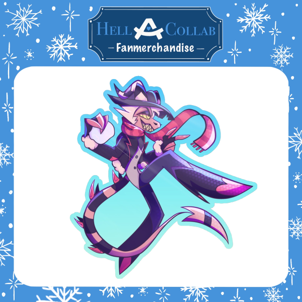Striker: Snowball-Fight Collab Colored Edge Die Cut Sticker