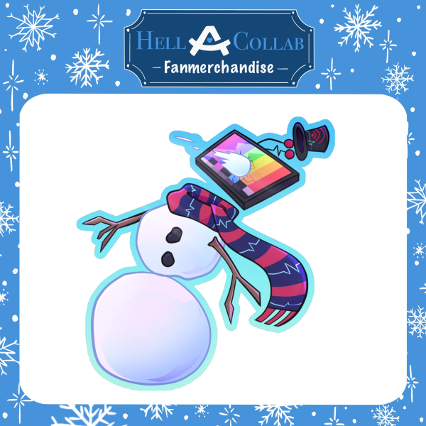 Vox-Pad Snowball-Fight Collab Colored Edge Die Cut Stickers