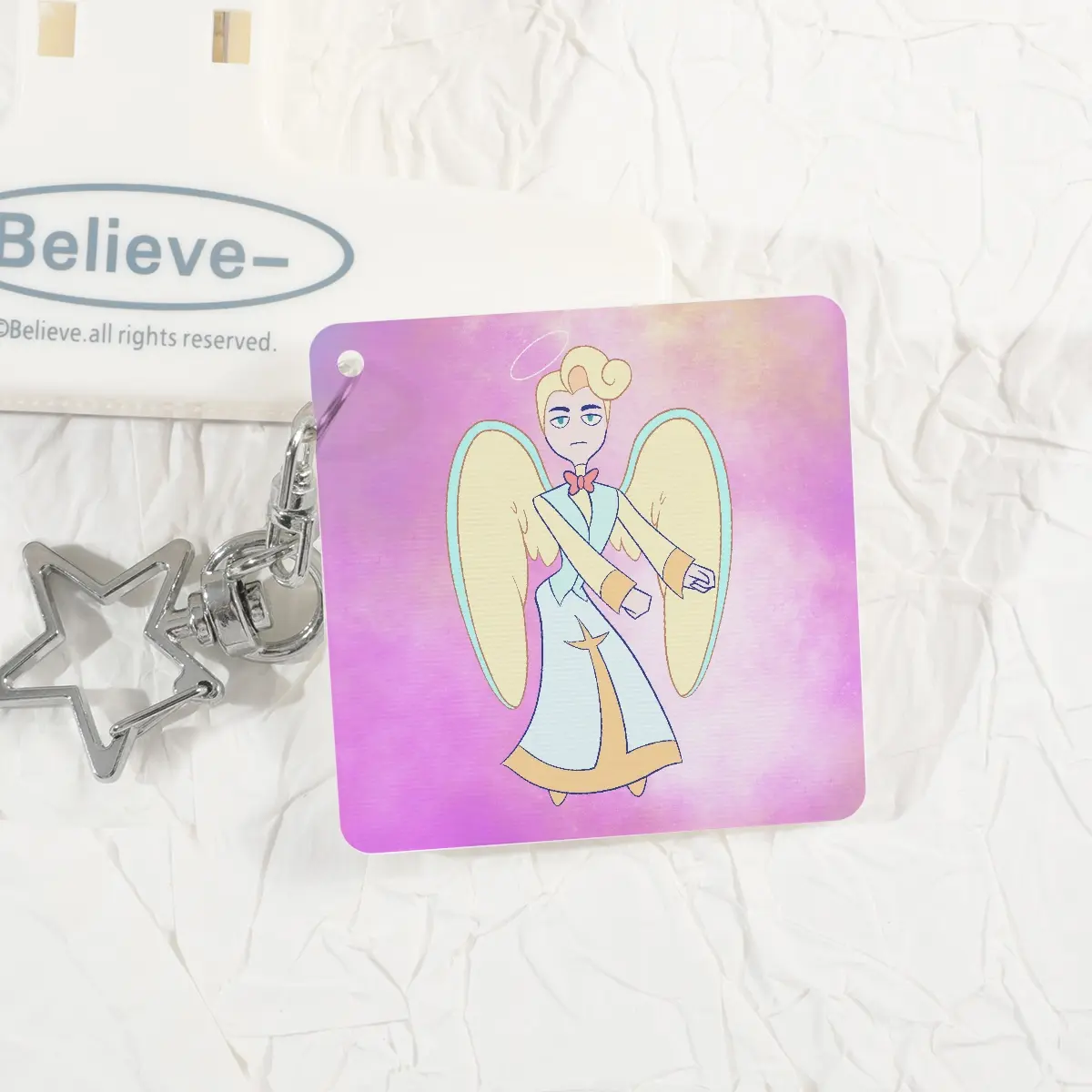 Dancing Saint Peter Lenticular Acrylic Pendant