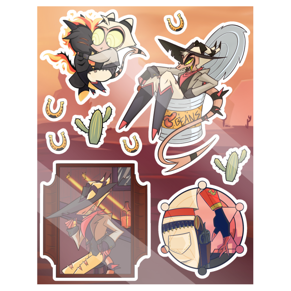 "Cowboy Lifestyle" Striker (1st ed.) Stickers Sheet