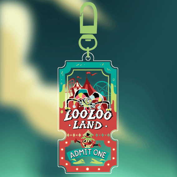 Loo Loo Land ticket keychain