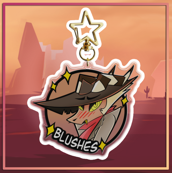 "Blushes uwu" Striker Keychain