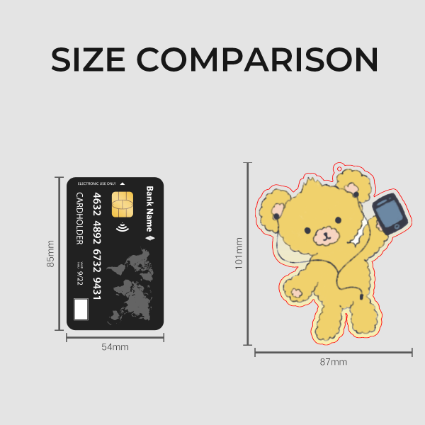 Cool Yellow Bear Acrylic Keychain