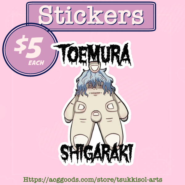 Tomura Shigaraki Parody comedy Die Cut Stickers